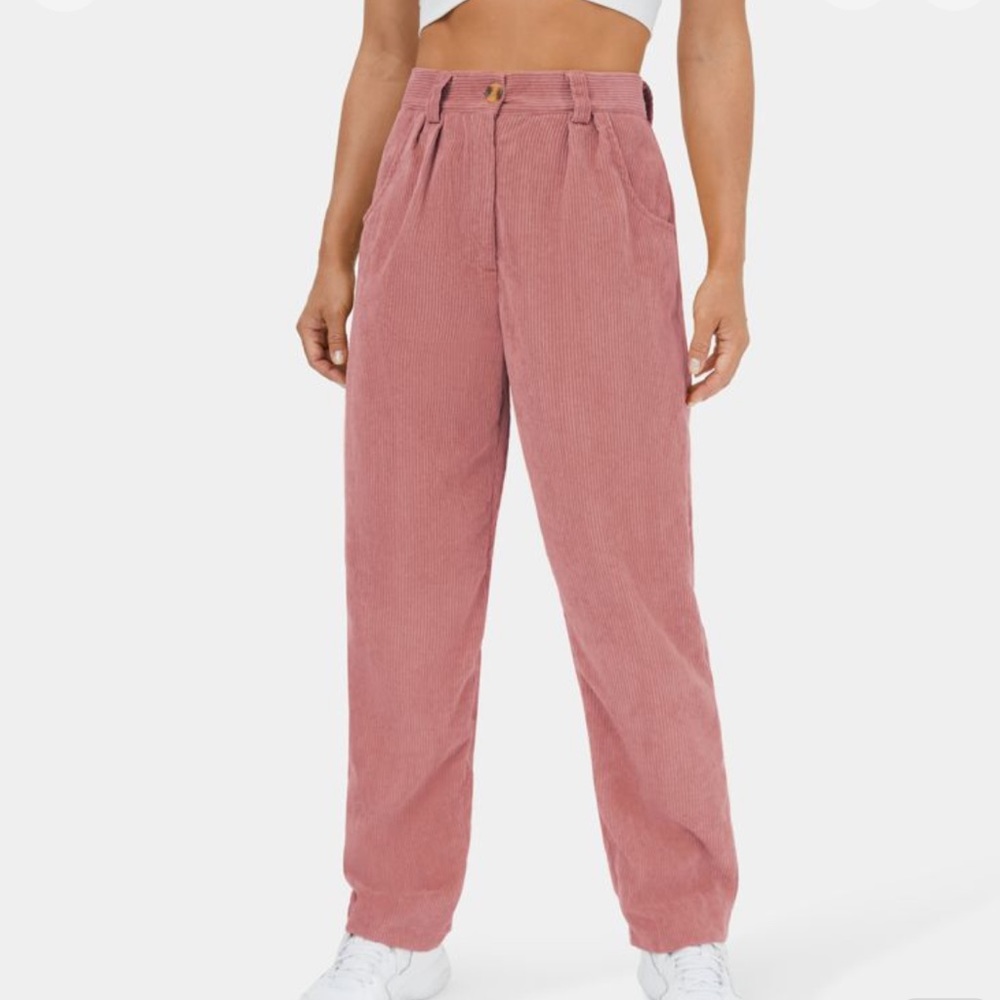 Rose pink corduroy pants
